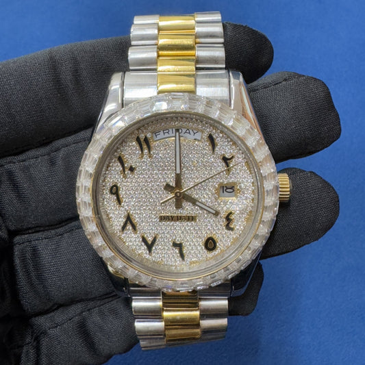 41MM VVS Lab grown Baguette Diamond Only Bezel Watch