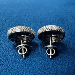 Round Moissanite Engagement Earrings ,Cluster Set Moissanite Stud Earrings