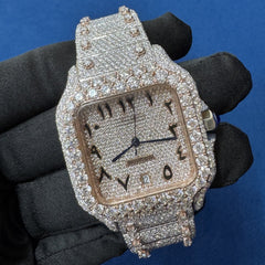 Premium Diamond-Studded 41mm Custom Iced-Out Moissanite Watch