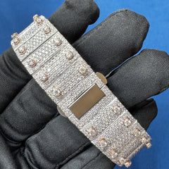 Premium Diamond-Studded 41mm Custom Iced-Out Moissanite Watch