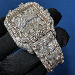 Premium Diamond-Studded 41mm Custom Iced-Out Moissanite Watch