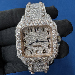 Premium Diamond-Studded 41mm Custom Iced-Out Moissanite Watch