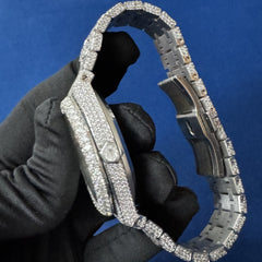 Iced out customize VVS lab Diamond Bust Down Hip Hop Watch