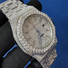 Iced out customize VVS lab Diamond Bust Down Hip Hop Watch