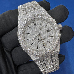 41mm Iced out customize lab Diamond Bust Down Watch