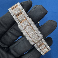 41MM Roman Dial Lab Grown Diamond Watch for men's