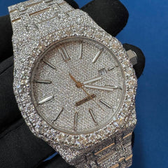 Iced out VVS CVD Diamond 41mm Hip Hop Watch for Men