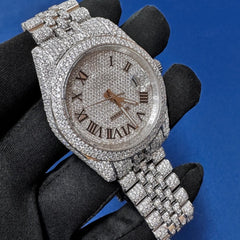 41MM Roman Dial Lab Grown Diamond Watch