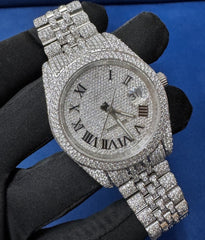 41MM Roman Dial Lab Grown Diamond Watch