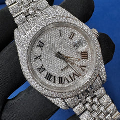 41MM Roman Dial Lab Grown Diamond Watch