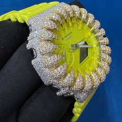 G Shock Custom GA2100 – Iced Out Casioak Mod – Moissanite Bustdown Watch – Luxury Men’s Gift