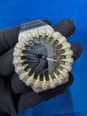 VVS1 Moissanite Watch for unisex ,Bustdown Mechanical Timepiece ,Diamond Tester Pass