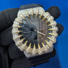 VVS1 Moissanite Watch for unisex ,Bustdown Mechanical Timepiece ,Diamond Tester Pass