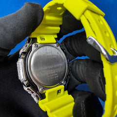 Custom Iced Watch with VVS Diamonds , Digital Hip Hop Timepiece , Handmade Men’s Watch