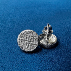 Round Moissanite Engagement Earrings ,Cluster Set Stud Earrings