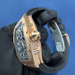 Rechard Mille Rose Gold Plain Bust Down Watch