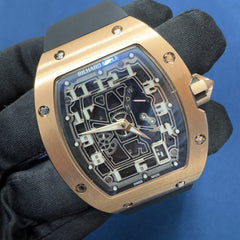 Rechard Mille Rose Gold Plain Bust Down Watch