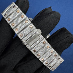 Moissanite Studded Diamond Automatic Movement Watch For Men