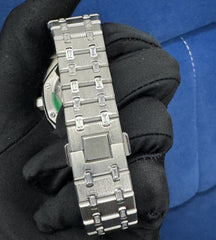 Customized Black Dial Baguette Diamond Watch For Men