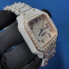 Premium Diamond-Studded 41mm Custom Iced-Out Moissanite Watch