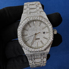 Iced out customize VVS lab Diamond Bust Down Hip Hop Watch