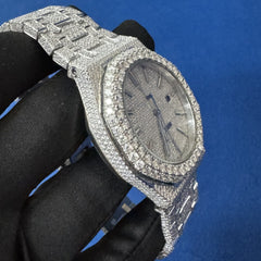 Iced out customize VVS lab Diamond Bust Down Hip Hop Watch