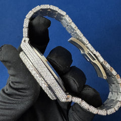 Iced out customize VVS lab Diamond Bust Down Hip Hop Watch