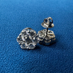 Round Moissanite Engagement Earrings ,Cluster Set Moissanite Stud Earrings