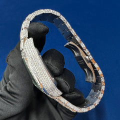 41MM VVS Lab Diamond Mid Highet Coleted Belt Watch