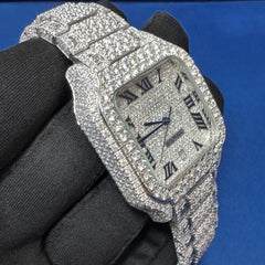 41MM VVS Lab Diamond Mid Highet Coleted Belt Watch
