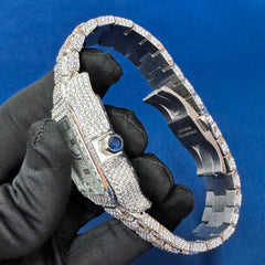 41MM VVS Lab Diamond Mid Highet Coleted Belt Watch