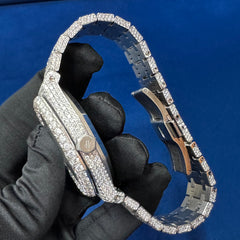 41mm Iced out customize lab Diamond Bust Down Watch