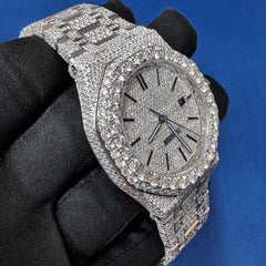 41mm Iced out customize lab Diamond Bust Down Watch