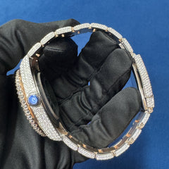 41MM Roman Dial Lab Grown Diamond Watch for men's