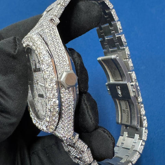 Iced out VVS CVD Diamond 41mm Hip Hop Watch for Men