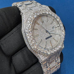 Iced out VVS CVD Diamond 41mm Hip Hop Watch for Men