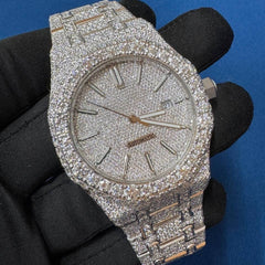 Iced out VVS CVD Diamond 41mm Hip Hop Watch for Men