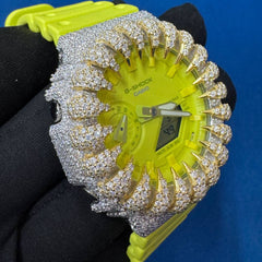 G Shock Custom GA2100 – Iced Out Casioak Mod – Moissanite Bustdown Watch – Luxury Men’s Gift