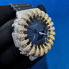 VVS1 Moissanite Watch for unisex ,Bustdown Mechanical Timepiece ,Diamond Tester Pass