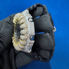 VVS1 Moissanite Watch for unisex ,Bustdown Mechanical Timepiece ,Diamond Tester Pass