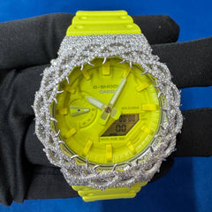 G Shock Custom GA2100 – Moissanite Bustdown Watch for unisex – Luxury Men’s Gift