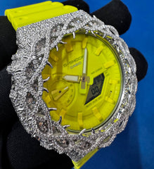 G Shock Custom GA2100 – Moissanite Bustdown Watch for unisex – Luxury Men’s Gift