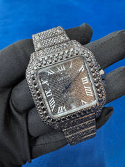 41MM Fully Icedout Black Moissanite Diamond Hip hop WatchFor Men