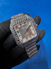 41MM Fully Icedout Black Moissanite Diamond Hip hop WatchFor Men