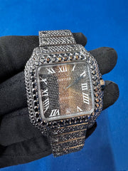 41MM Fully Icedout Black Moissanite Diamond Hip hop WatchFor Men