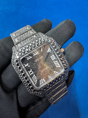 41MM Fully Icedout Black Moissanite Diamond Hip hop WatchFor Men