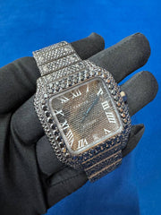 41MM Fully Icedout Black Moissanite Diamond Hip hop WatchFor Men