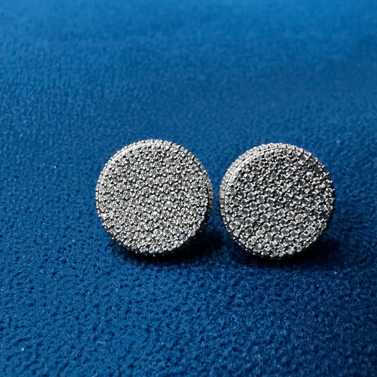 Round Moissanite Engagement Earrings ,Cluster Set Stud Earrings