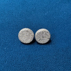 Round Moissanite Engagement Earrings ,Cluster Set Stud Earrings