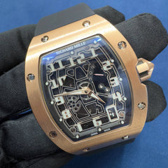 Rechard Mille Rose Gold Plain Bust Down Watch